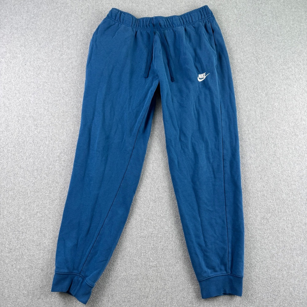 Nike Sweatpants Mens Medium Blue Sportswear Fleece Joggers Athletic Casual